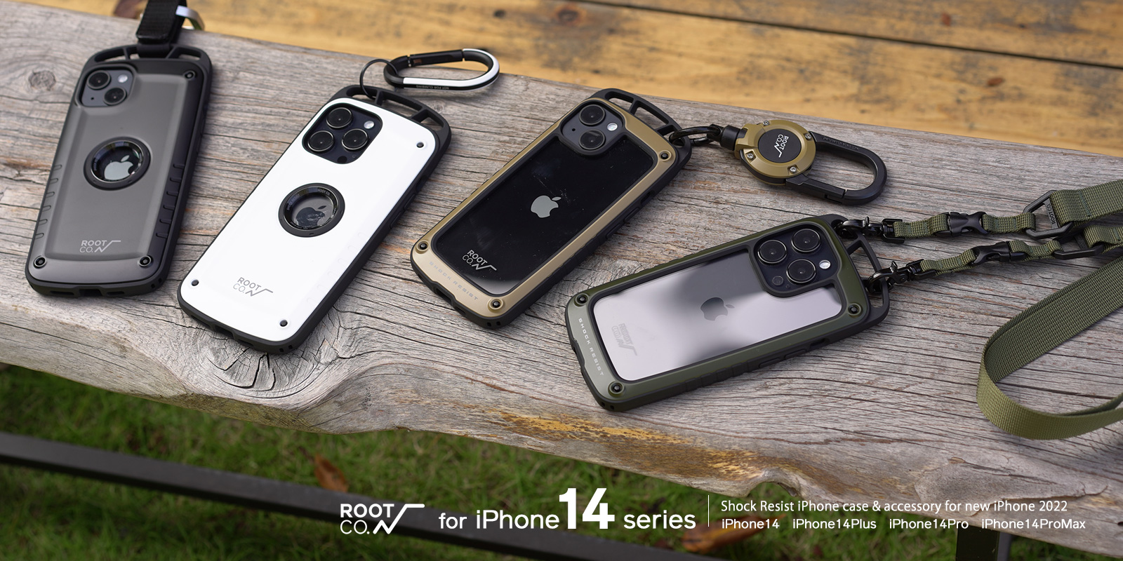 ROOT CO. ルートコー iPhone14Pro用ケースショルダーストラップ ROOT CO ルートコーiPhone14Pro専用ケース＋ネック&ショルダー