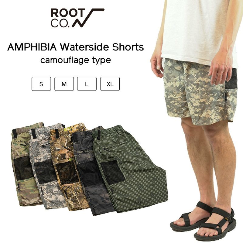 PLAY AMPHIBIA Waterside Shorts（camouflage type） | ROOT CO
