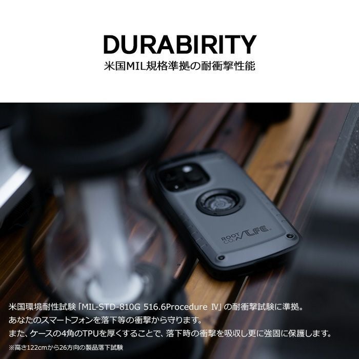 ROOT CO.×LFE GRAVITY Shock Resist Case Pro. iPhone 14Pro(LFE GRY