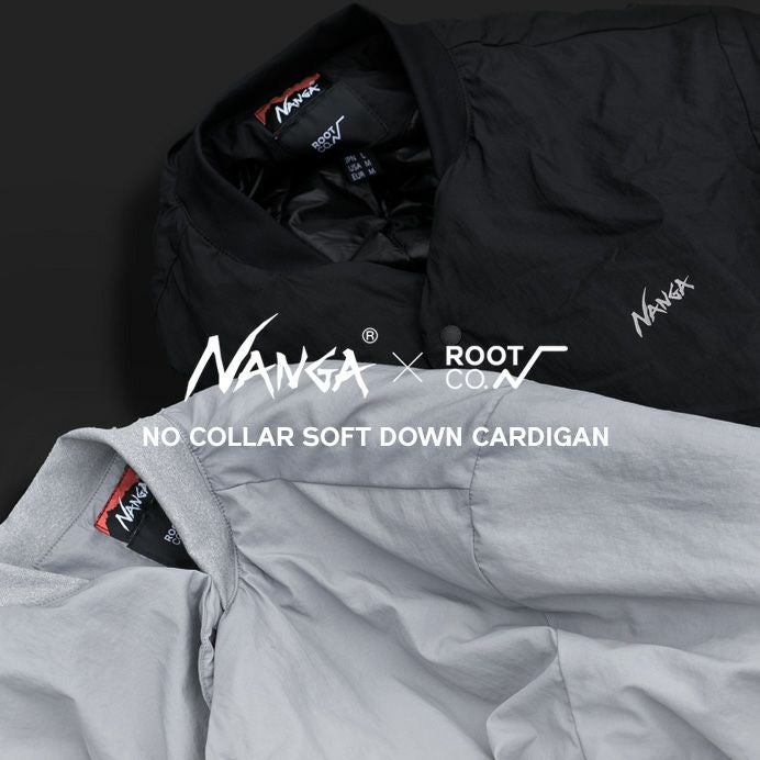 NANGA×ROOT CO. NO COLLAR SOFT DOWN CARDIGAN | ROOT CO. ONLINE SHOP