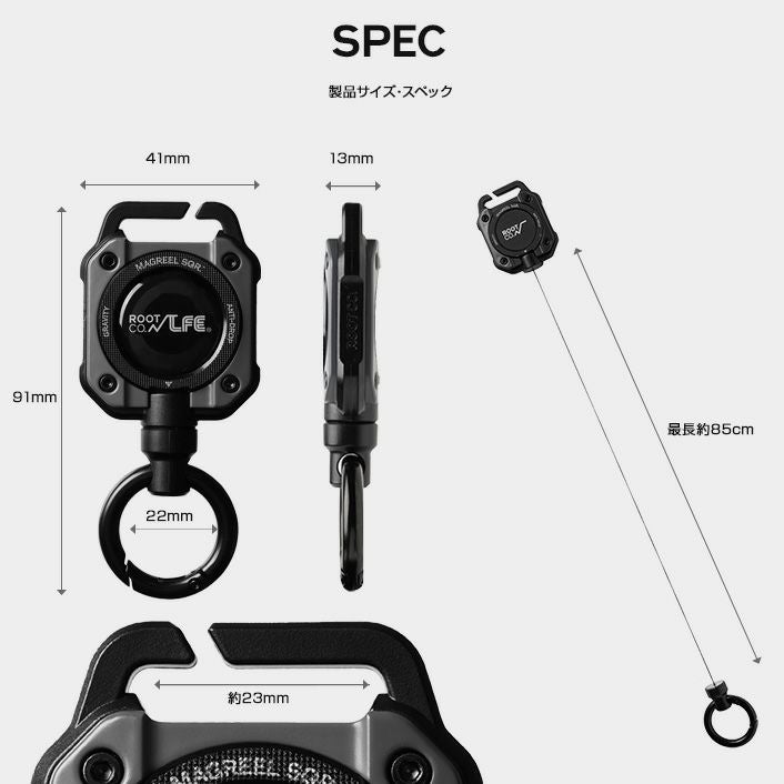 ROOT CO.×LFE GRAVITY MAG REEL SQR.(LFE GRY) | ROOT CO. ONLINE SHOP