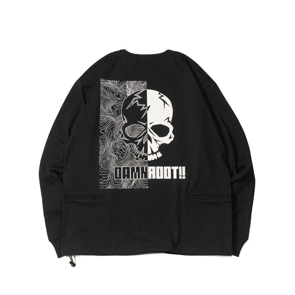 PLAY UTILITY BACK POCKET Long Sleeve Logo T-Shirts DAMNGOOD
