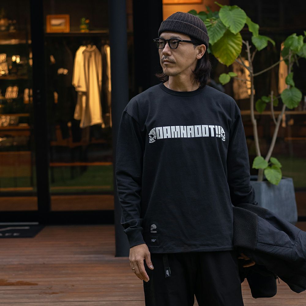 PLAY UTILITY BACK POCKET Long Sleeve Logo T-Shirts DAMNGOOD
