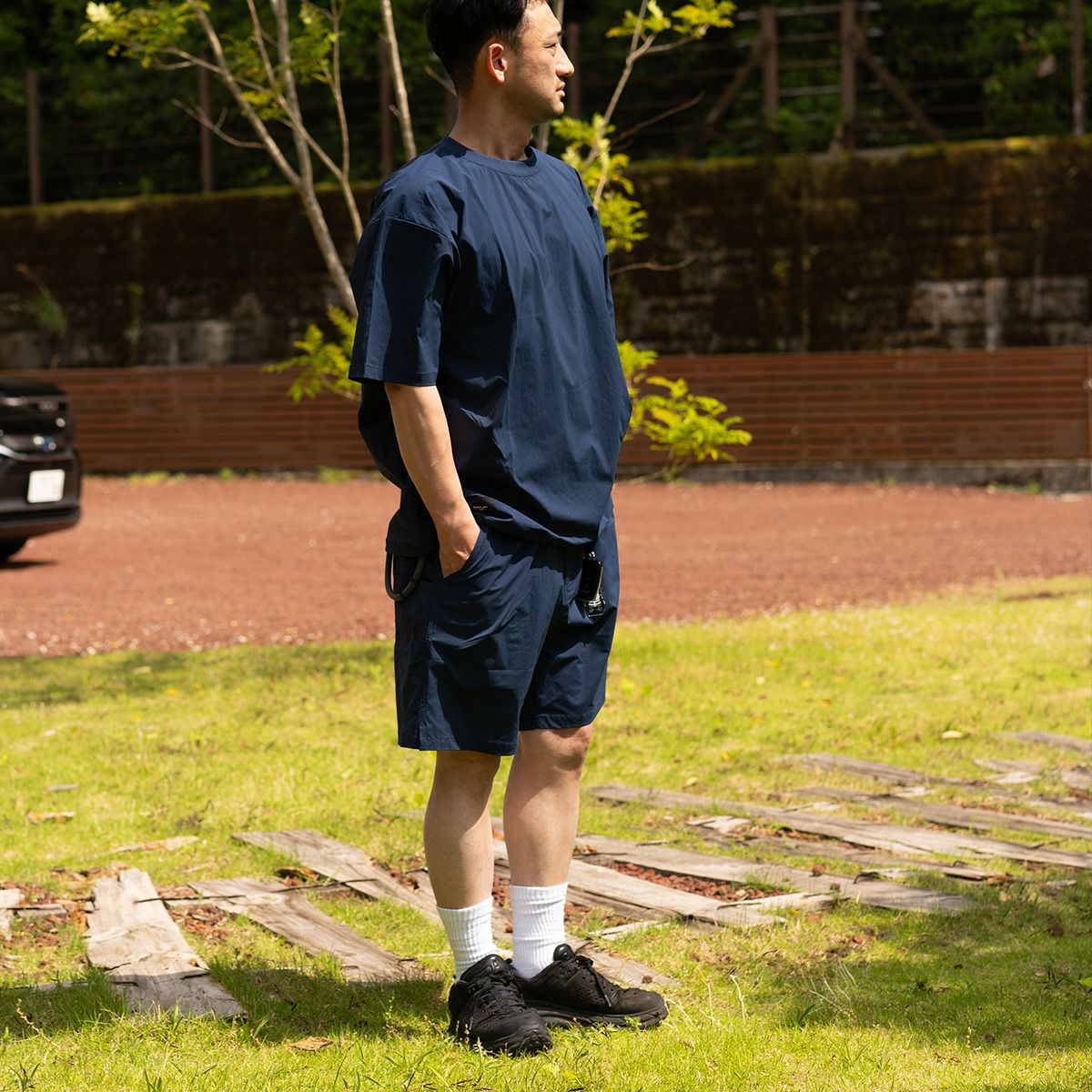 PLAY STRETCH UTILITY Shorts (ネイビー) | ROOT CO. ONLINE SHOP